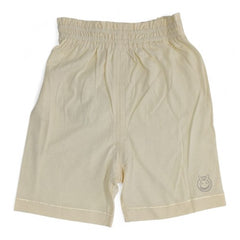 Cream/Beige Cotton Baby Shorts with Rabbit Logo
