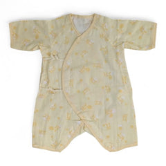 Yellow Cotton Kimono-Style Romper