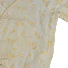 Yellow Cotton Kimono-Style Romper