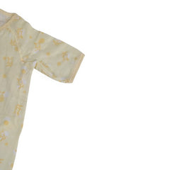 Yellow Cotton Kimono-Style Romper