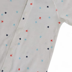 White Multi-Color Confetti Dot Baby Romper