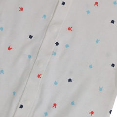 White Multi-Color Confetti Dot Baby Romper