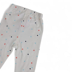 White Multi-Color Confetti Dot Baby Jogger Pants