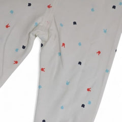 White Multi-Color Confetti Dot Baby Jogger Pants