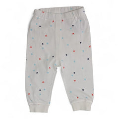 White Multi-Color Confetti Dot Baby Jogger Pants