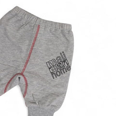 Grey Cotton Baby Harem Jogger Pants