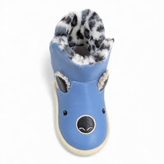 Blue Faux-Fur Lined Koala/Bear Baby Winter Boots
