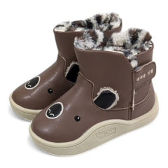 Brown Faux-Fur Lined Koala/Bear Baby Winter Boots