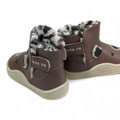Brown Faux-Fur Lined Koala/Bear Baby Winter Boots