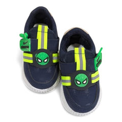 Navy Blue and Green Toddler Sneakers