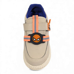 Beige & Navy Spider-Man Toddler Sneakers