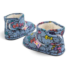 Cozy Blue Hello Kitty Infant Booties