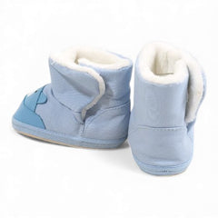 Cozy Light Blue Bear Infant Booties