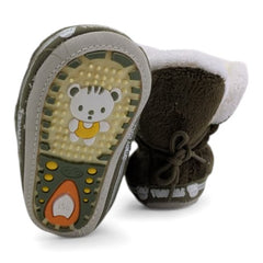 Cozy Dark Brown Cat Infant Booties
