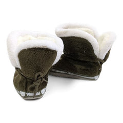 Cozy Dark Brown Cat Infant Booties