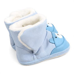 Cozy Light Blue Bear Infant Booties