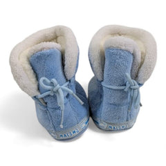 Cozy Light Blue "Maleng" Bear Infant Booties