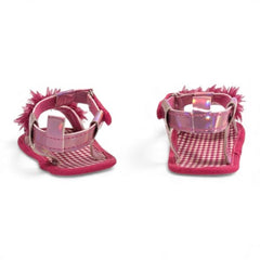 Sparkling Hot Pink Tulle Flower Baby Sandals