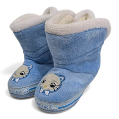 Cozy Light Blue "Maleng" Bear Infant Booties