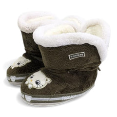 Cozy Dark Brown Cat Infant Booties