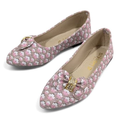 Girls Stylish Pink Ballet Pumps