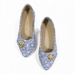 Girls Stylish Blue Ballet Pumps