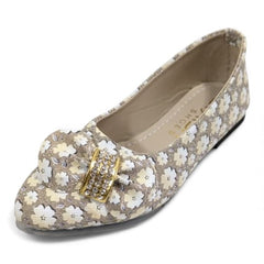 Girls Stylish Golden Ballet Pumps