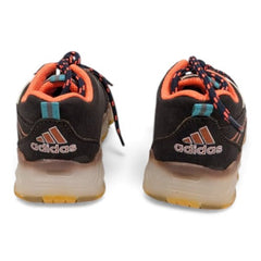 Kids Dark Brown & Orange Sneakers