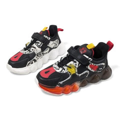 Black & White Abstract Bubble Sole Sneakers