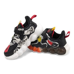 Black & White Abstract Bubble Sole Sneakers