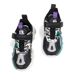 Blue & White Abstract Bubble Sole Sneaker