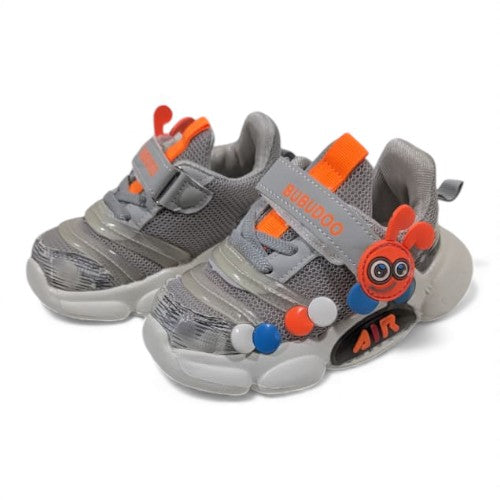 Kids Dynamic Gray & Orange Caterpillar Sneakers
