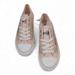 Chic Rose Gold Low-Top Canvas Sneakers