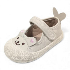 Sweet White Heart Rabbit Soft Sole Mary Jane Baby Shoes