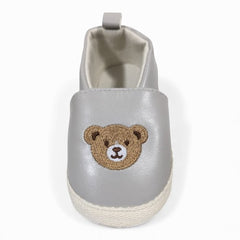 Soft Step Bear Embroidered Baby Shoes