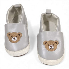 Soft Step Bear Embroidered Baby Shoes