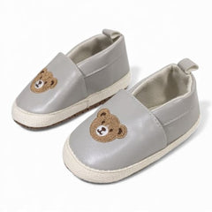 Soft Step Bear Embroidered Baby Shoes