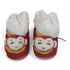 Adorable "Cheeky Monkey" Baby & Toddler Booties -Red