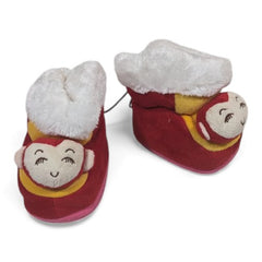 Adorable "Cheeky Monkey" Baby & Toddler Booties -Red