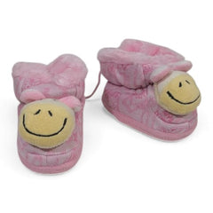 Adorable "Pink Smiley Friend" Baby & Toddler Booties