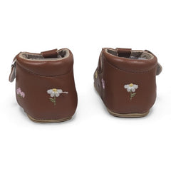 Little Blossom T-Strap Baby Shoes -Dark Brown