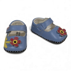 Wild Flower Soft Sole Baby Pre-Walkers -Blue