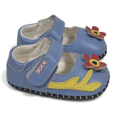 Wild Flower Soft Sole Baby Pre-Walkers -Blue