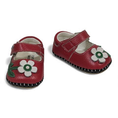 Wild Flower Soft Sole Baby Pre-Walkers -Red