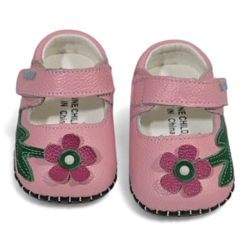 Wild Flower Soft Sole Baby Pre-Walkers -Pink