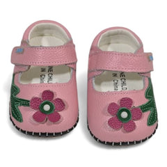 Wild Flower Soft Sole Baby Pre-Walkers -Pink