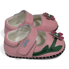 Wild Flower Soft Sole Baby Pre-Walkers -Pink