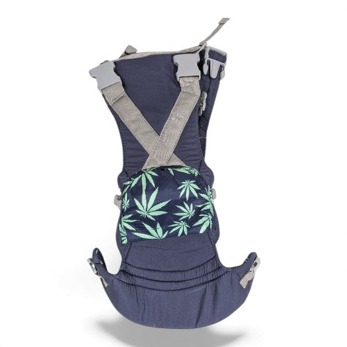 Ergonomic Leafs Print Baby Carrier-blue