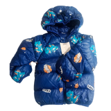 Sweet Dino Printed  Winter Jacket