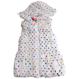 Polka Dot Hooded Puffer Vest